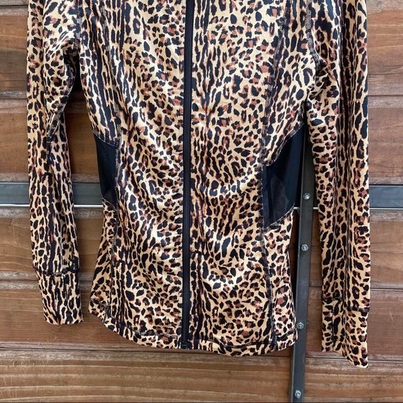cheetah mock neck top